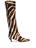 Khaite The Knee-high Zebra Print Boots - Brown