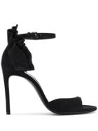 Lanvin Pleated Ruffle Sandals - Black