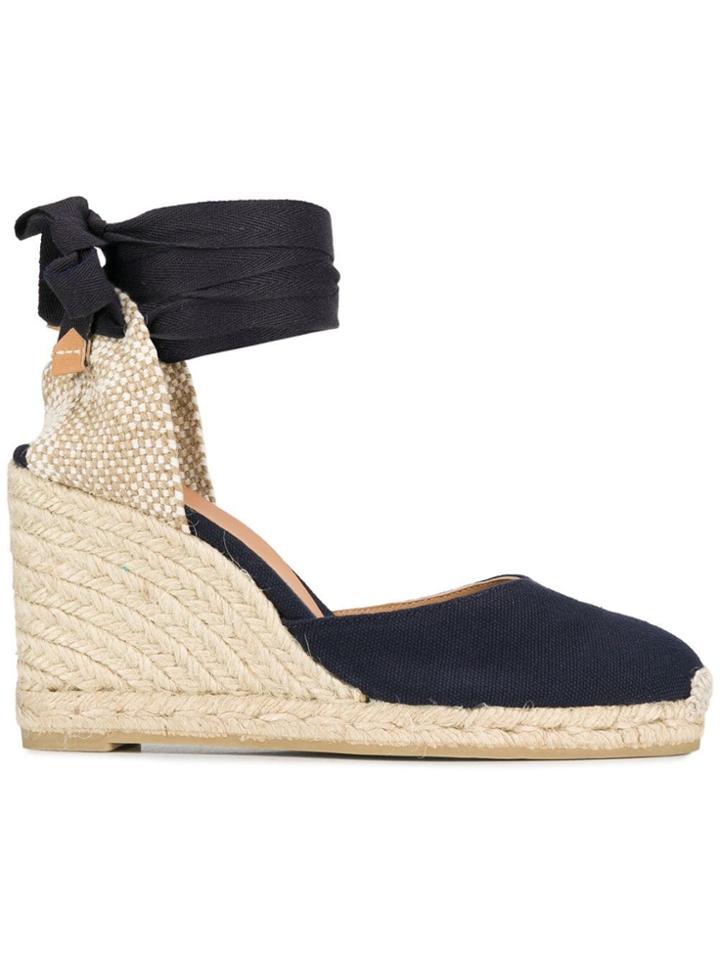 Castañer Carina 80 Wedge Espadrilles - Black
