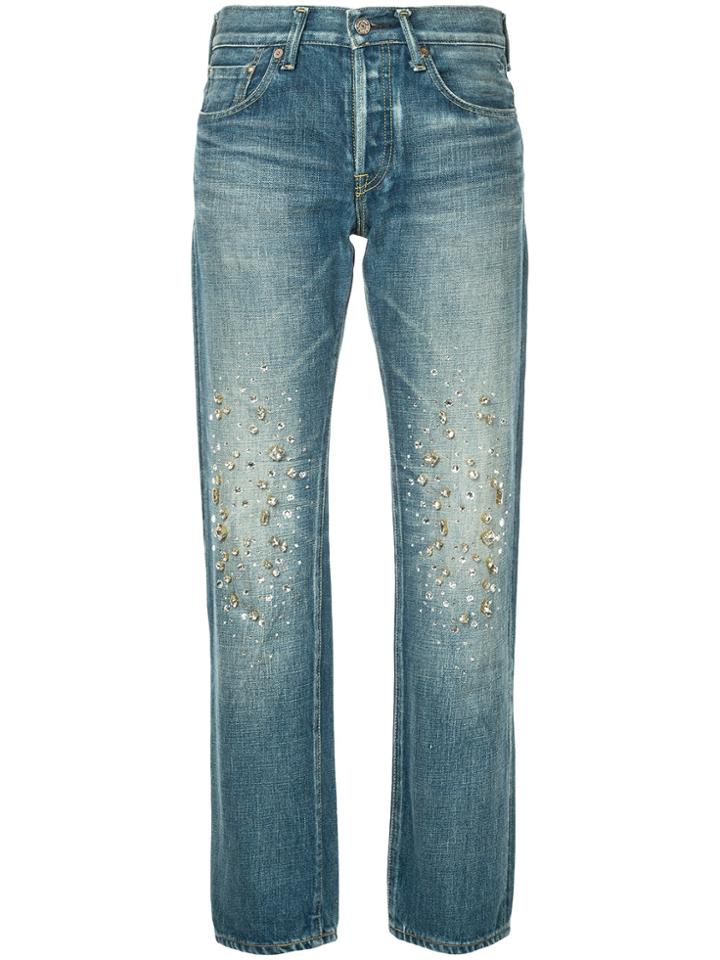 Tu Es Mon Trésor Bijoux Stardust Jeans Short Length - Blue
