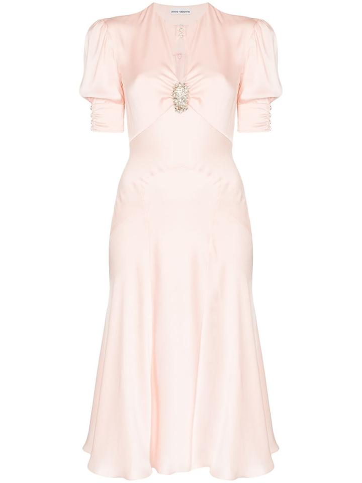 Paco Rabanne Crystal-embellished Midi Dress - Pink