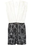 Fleur Du Mal Lace Mini Dolman Dress - White