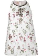 Giambattista Valli - Embellished Blouse - Women - Silk/cotton/polyester/acetate - 44, White, Silk/cotton/polyester/acetate