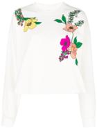 Vivetta Floral Print Sweatshirt - White
