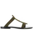 Tom Ford T-bar Studded Sandals - Green