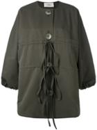 Ports 1961 - Buttoned Jacket - Women - Silk/cotton - 38, Green, Silk/cotton