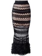 Jean Paul Gaultier Pre-owned Long Crochet Skirt - Black