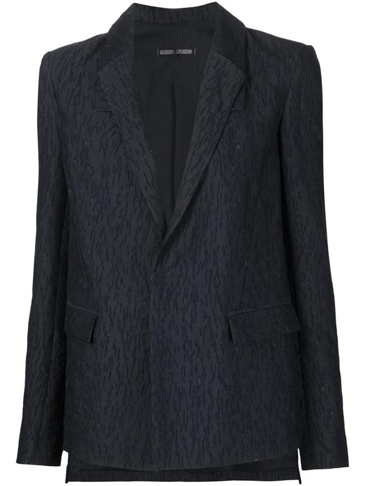 Alexandre Plokhov Overlap Lapel Blazer, Women's, Size: 38, Blue, Cotton/polyamide