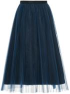 Muveil Tulle Midi Skirt - Blue