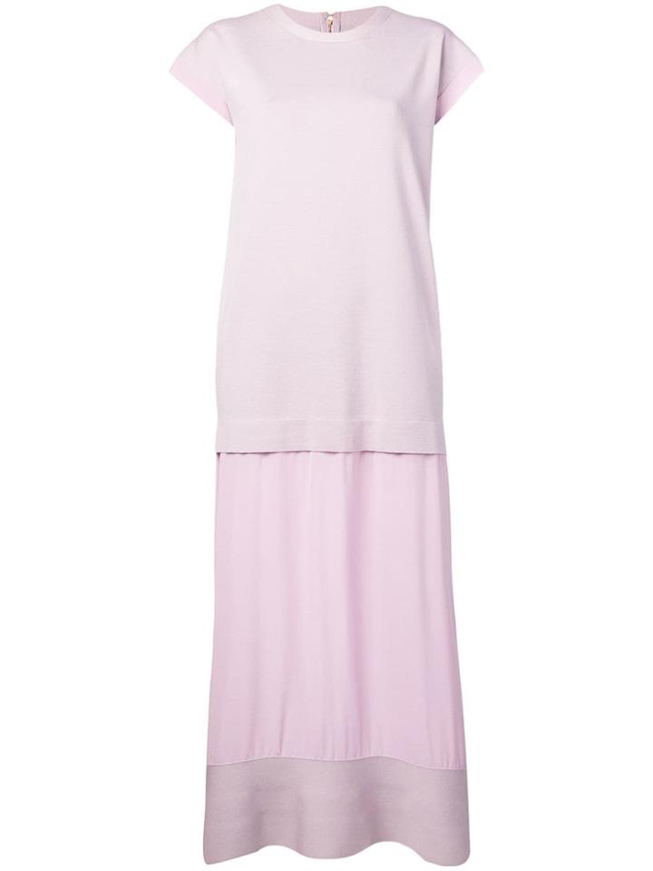Agnona Layered T-shirt Dress - Purple