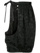 Comme Des Garçons Vintage Cut-detail Embroidered Skirt - Black