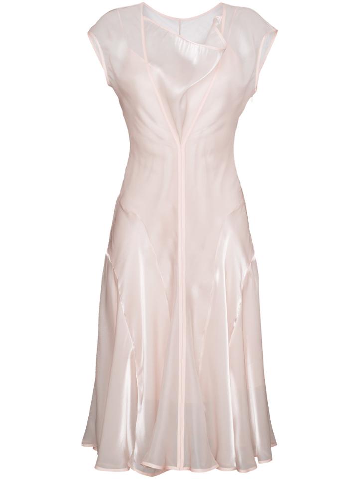 Adeam Panelled Cowl Neck Dress - Pink & Purple