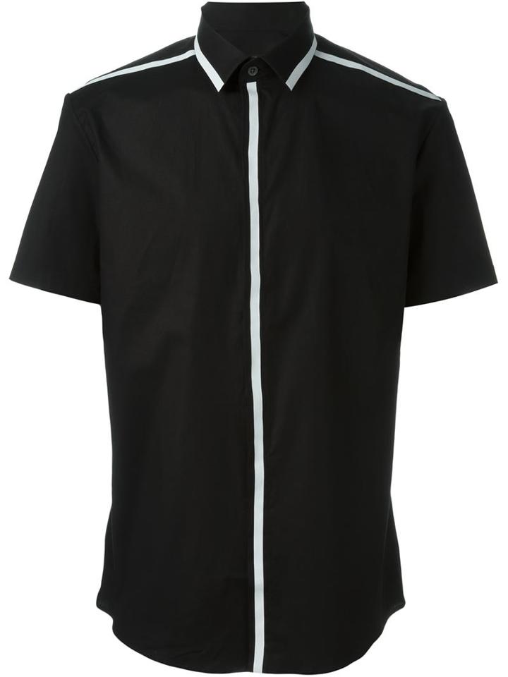 Les Hommes Trim Detail Button Down Shirt