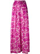 Floral-print Wide-leg Trousers - Women - Silk - 36, Pink/purple, Silk, Christian Wijnants
