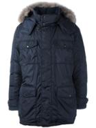 Fay Fur Hood Parka, Men's, Size: Xl, Blue, Feather Down/polyamide/coyote Fur