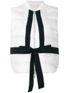 Moncler Gamme Rouge Contrast Tie Gilet - White