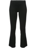 Helmut Lang Cropped Flare Rib Trousers - Black