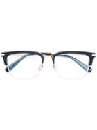 Brioni Top Brim Glasses, Black, Acetate/titanium