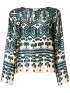 Forte Forte Aztec Print Top - Blue