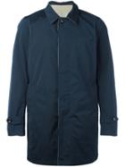 Borrelli Concealed Fastening Coat, Men's, Size: 54, Blue, Polyester
