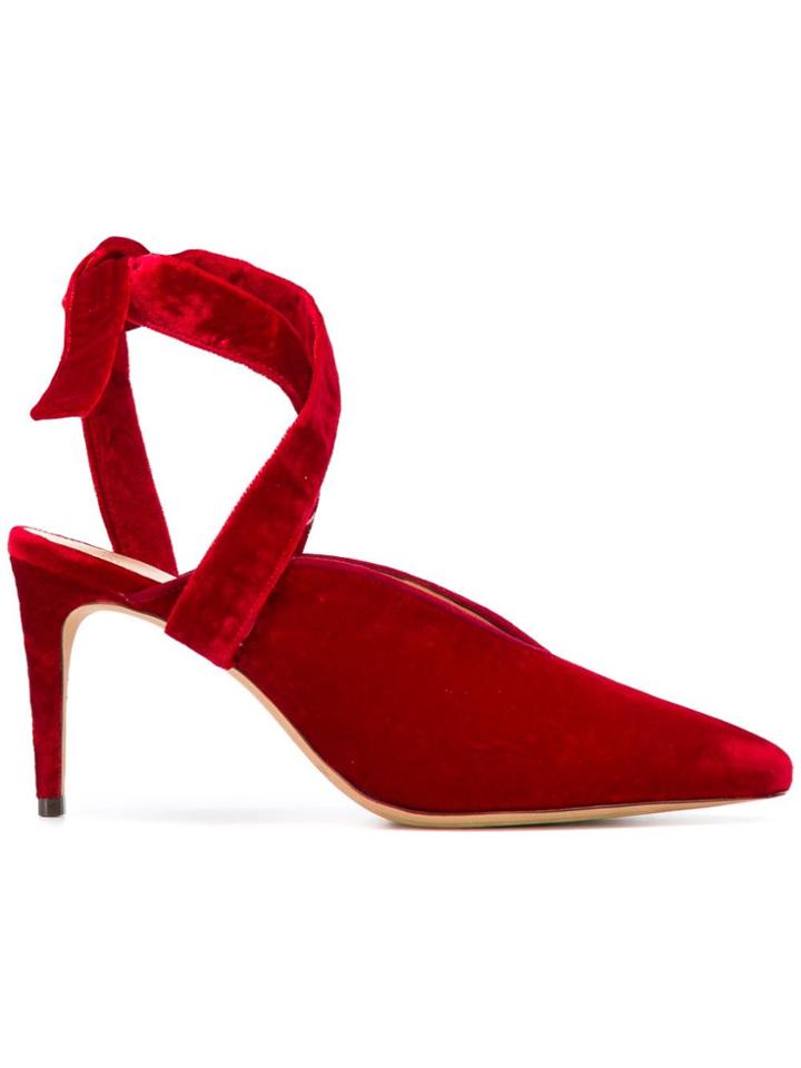 Alexandre Birman Sally Tie Back Mules - Red