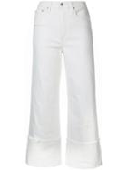 Nobody Denim Milla Cuff Cropped Jeans - White