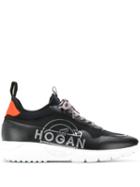 Hogan Printed Logo Sneakers - Black