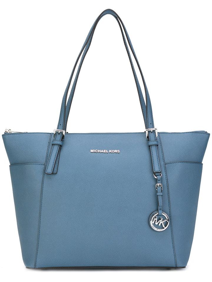 Jet Set Travel Tote - Women - Leather - One Size, Blue, Leather, Michael Michael Kors