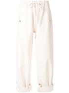 Bassike Boyfriend Style Trousers - Neutrals