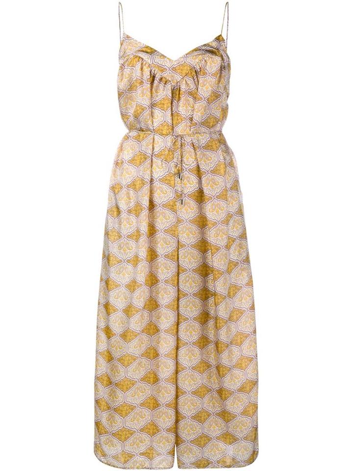 Zimmermann Belle Beatnik Jumpsuit, Women's, Size: Xs, Yellow/orange, Silk
