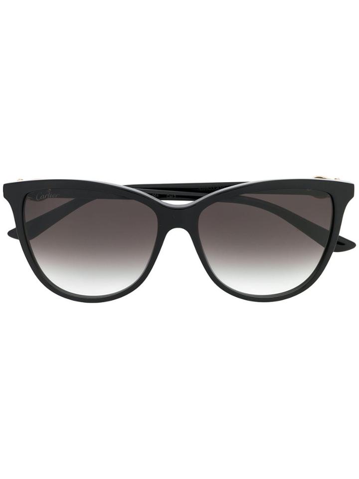 Cartier C Décor Round Sunglasses - Black