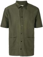 Folk Pointed Collar Shirt - Green