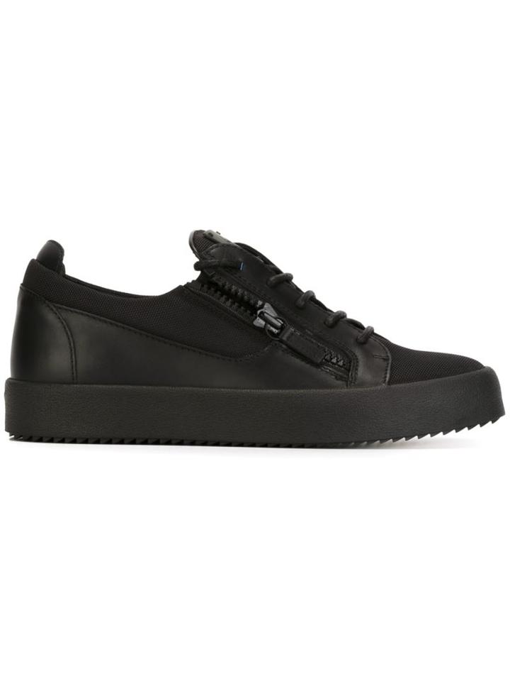 Giuseppe Zanotti Design Frankie Low-top Sneakers, Men's, Size: 41, Black, Nappa Leather/nylon/leather/rubber