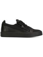 Giuseppe Zanotti Design Frankie Low-top Sneakers, Men's, Size: 41, Black, Nappa Leather/nylon/leather/rubber