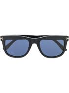 Tom Ford Eyewear Logo Square Frame Sunglasses - Black