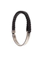 Title Of Work Braided Side Curb Bracelet, Adult Unisex, Black