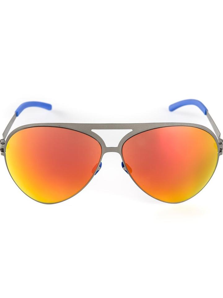Mykita Mirrored Sunglasses, Adult Unisex, Yellow/orange, Acetate