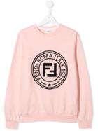 Fendi Kids Logo Stamp Sweatshirt - Pink