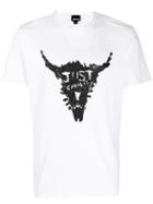 Just Cavalli Buffalo Skull T-shirt - White