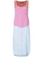Sies Marjan Peg Button Front Dress - Pink & Purple