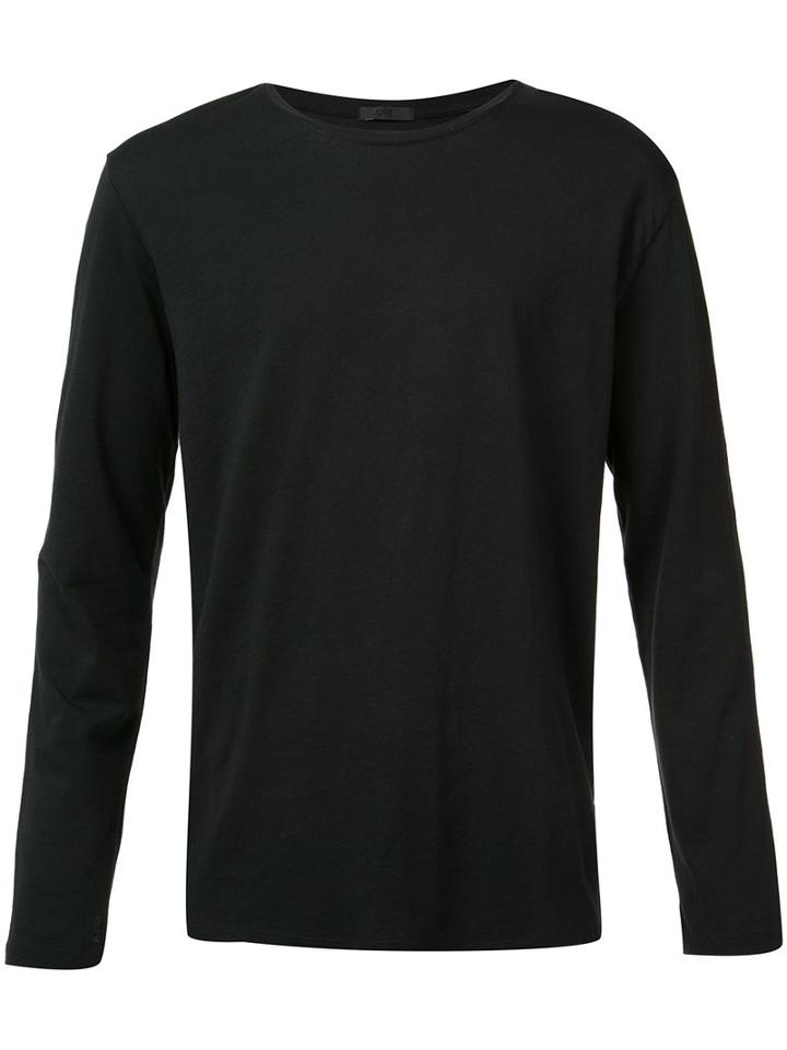 Atm Anthony Thomas Melillo - Classic Long Sleeve Top - Men - Cotton - S, Black, Cotton
