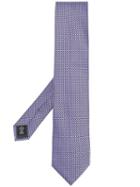 Ermenegildo Zegna Fantasia Geometric Pattern Tie - Purple