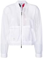 Thom Browne Tricolour Bomber Jacket - White