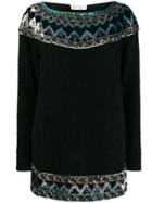 Alberta Ferretti Sequins Embellished Jumper - Black