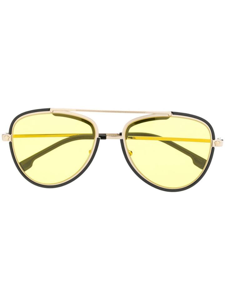 Versace Eyewear Aviator Sunglasses - Gold