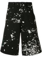 Oamc Splatter Bermuda Shorts - Black