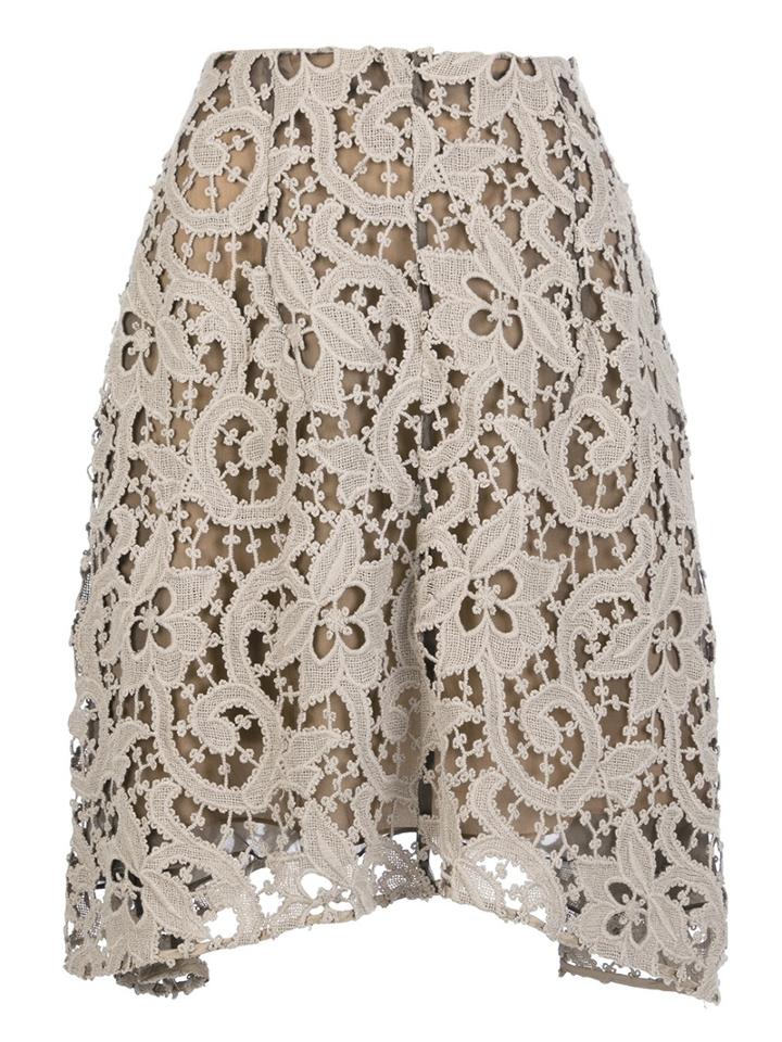 Carven Cut Out Crotchet Skirt