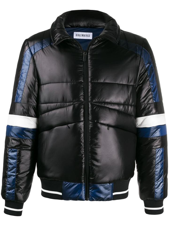 Dirk Bikkembergs Graphic Print Padded Jacket - Black