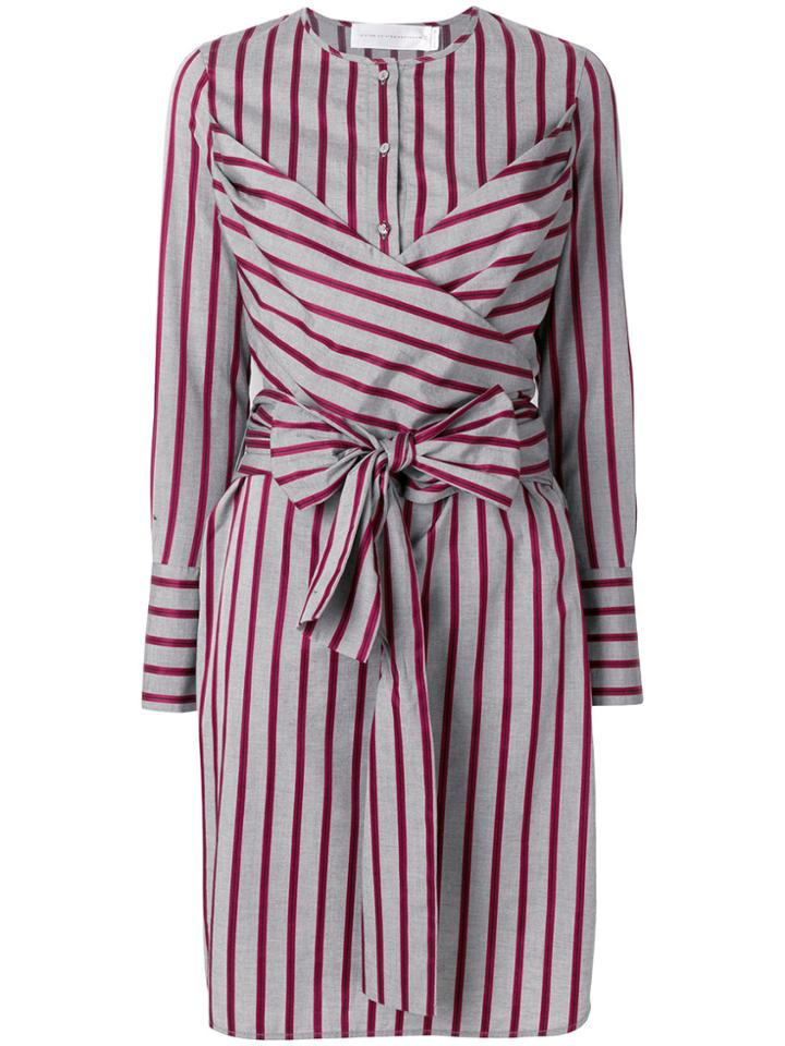 Victoria Victoria Beckham Belted Shirt Dress - Multicolour
