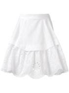 Alexander Mcqueen Broderie Anglaise Layer Skirt - White